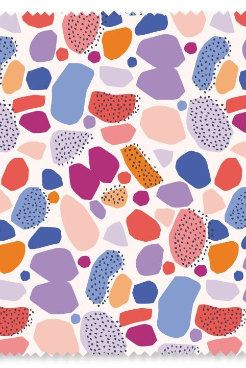 Felicity Organic Quilting Cotton Fabric – Agnes’s Garden Colour Rain (610177) - Boho Fabrics - Quilting Cotton, Woven