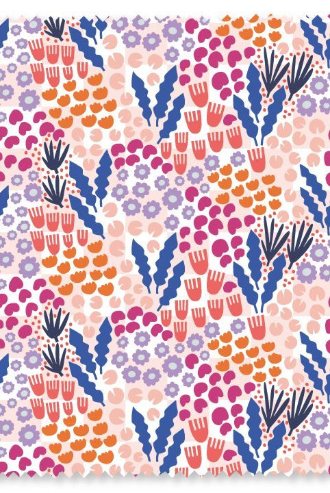 Felicity Organic Quilting Cotton Fabric – Agnes’s Garden Summer Meadow (610181) - Boho Fabrics - Quilting Cotton, Woven
