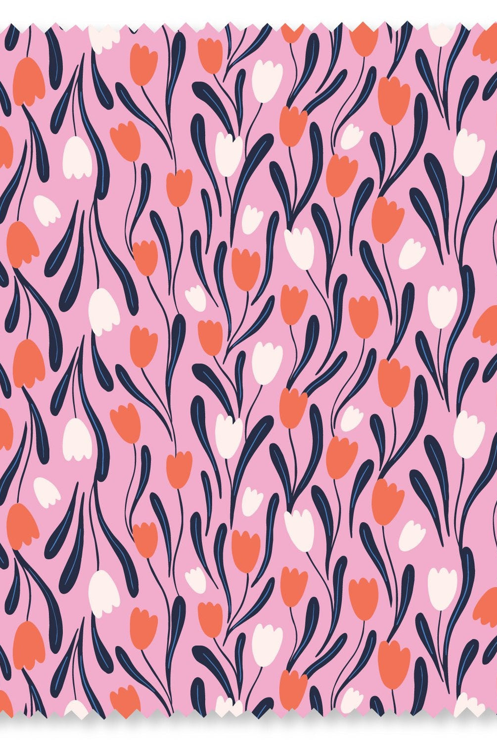 Felicity Organic Quilting Cotton Fabric – Cozy Balcony Blooming Tulips (610230) - Boho Fabrics - Quilting Cotton, Woven