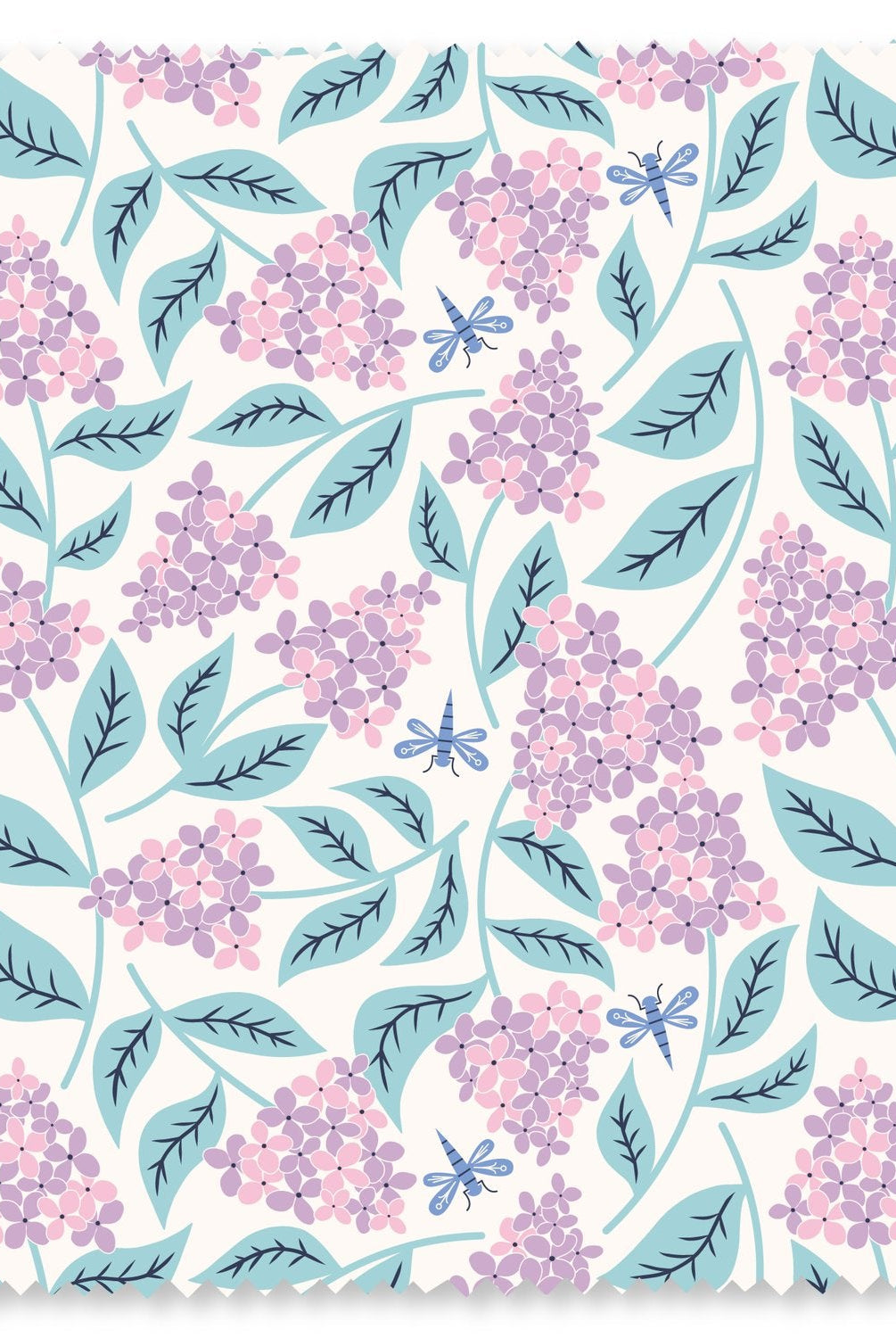 Felicity Organic Quilting Cotton Fabric – Spring Harmony Hydrangea Garden (610283) - Boho Fabrics - Quilting Cotton, Woven