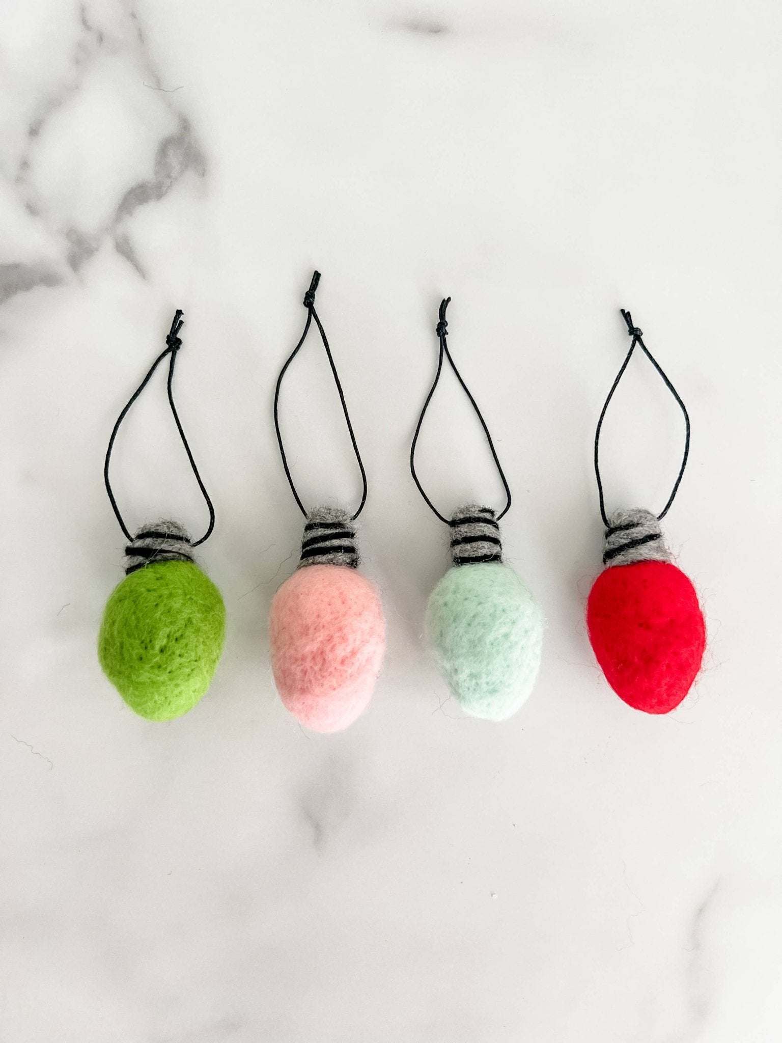 Felt Bulbs, Ornament - Boho Fabrics -