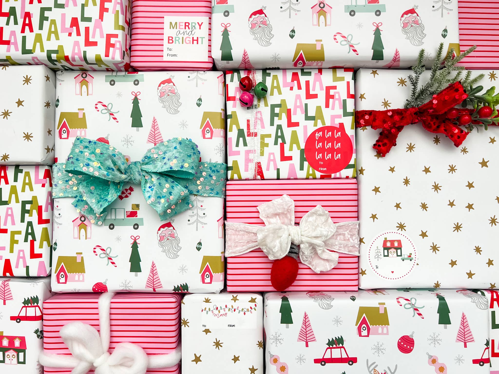 Felt Bulbs, Ornament - Boho Fabrics -
