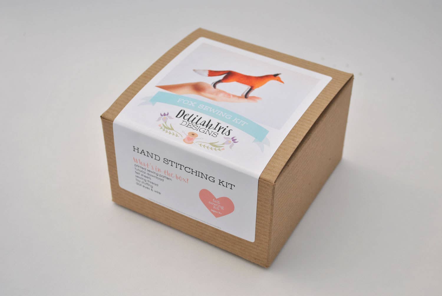 Felt Fox Stuffed Animal DIY Craft Sewing Kit - Unique Gift! - Boho Fabrics -