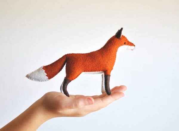 Felt Fox Stuffed Animal DIY Craft Sewing Kit - Unique Gift! - Boho Fabrics -