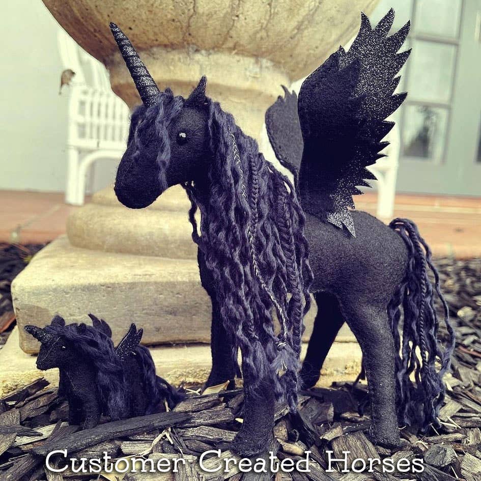 Felt Unicorn Sewing Pattern - Boho Fabrics -