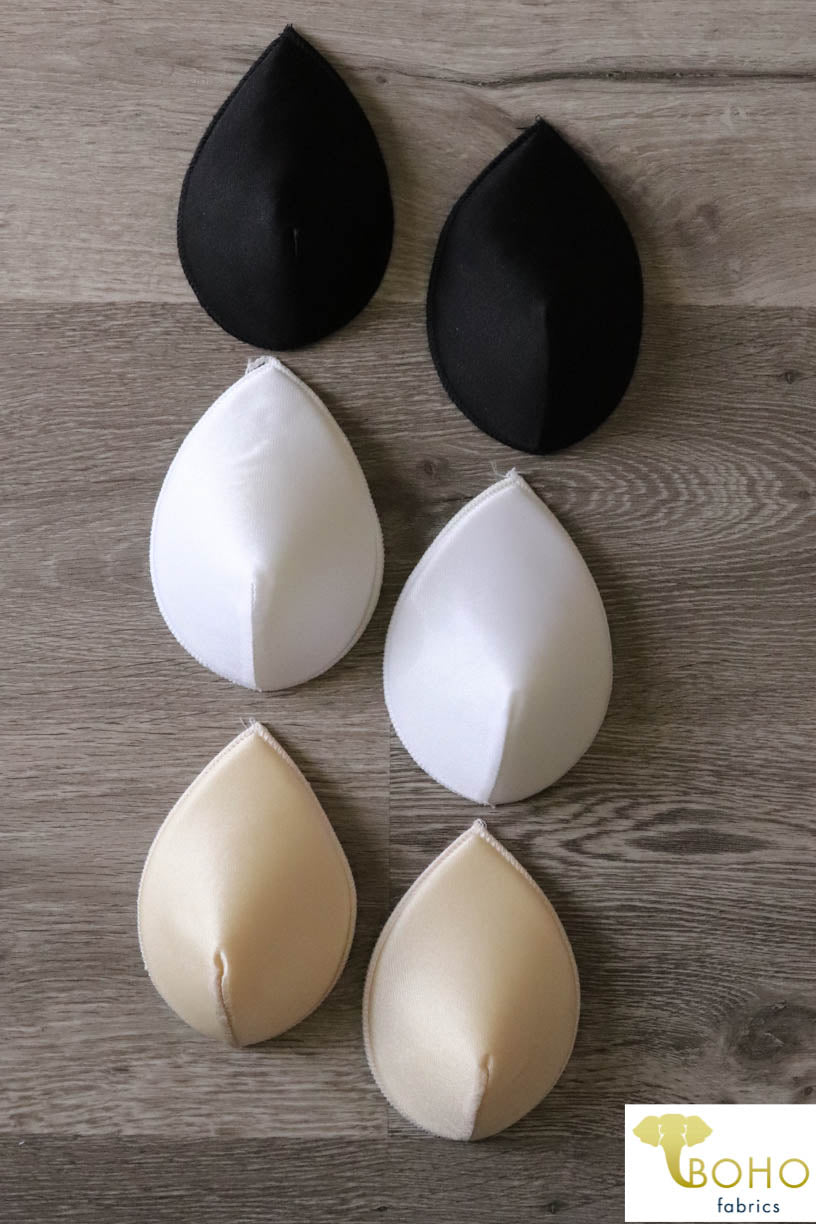 Femme Form, Premium Teardrop Push-Up Bra Contour Pads. Made in USA. Sold As Pair. - Boho Fabrics