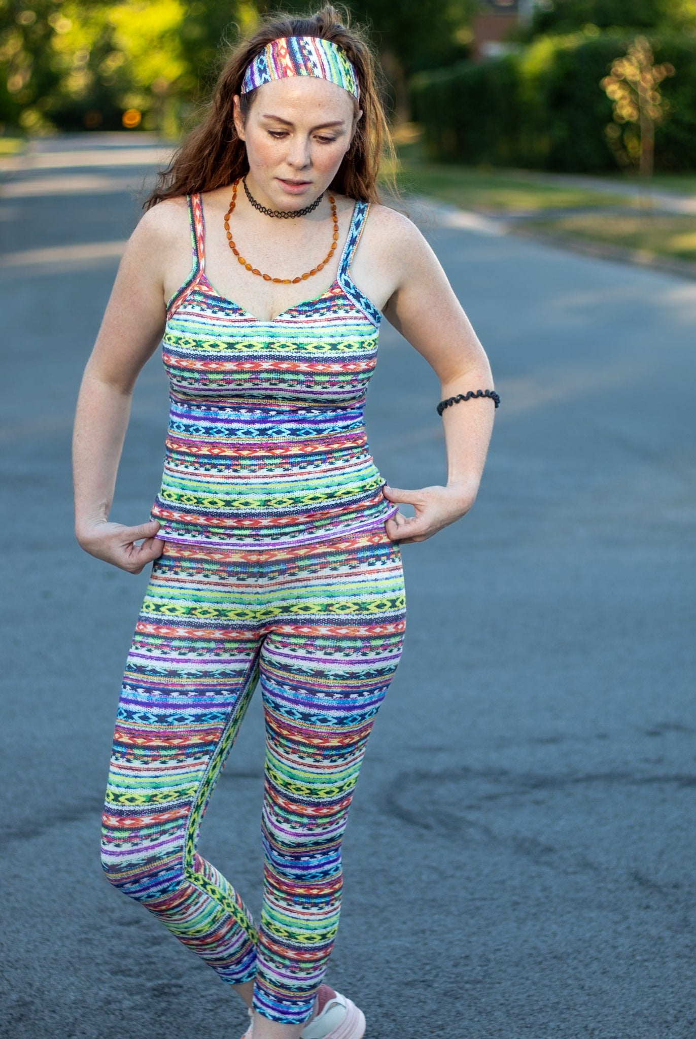 Festival Stripe, Swim Knit Fabric - Boho Fabrics - Swim Knit, Printed Fabric