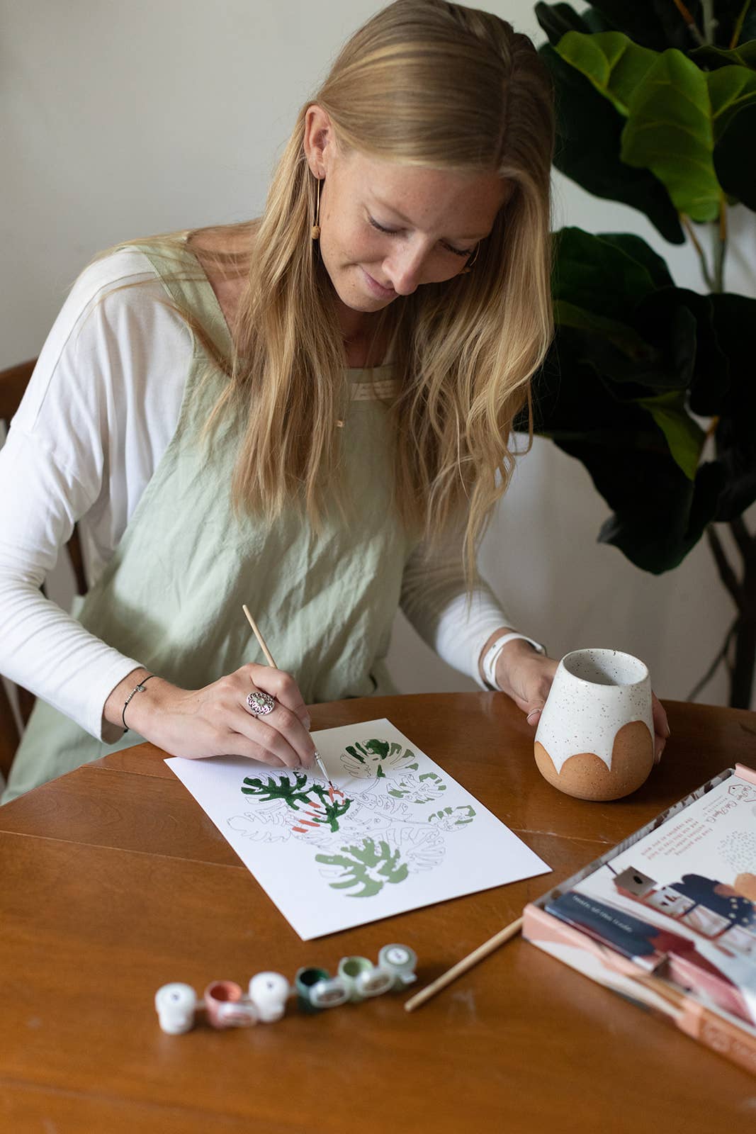 Field of Daisies Paint - By - Numbers kit - Boho Fabrics - Art & Craft Kits