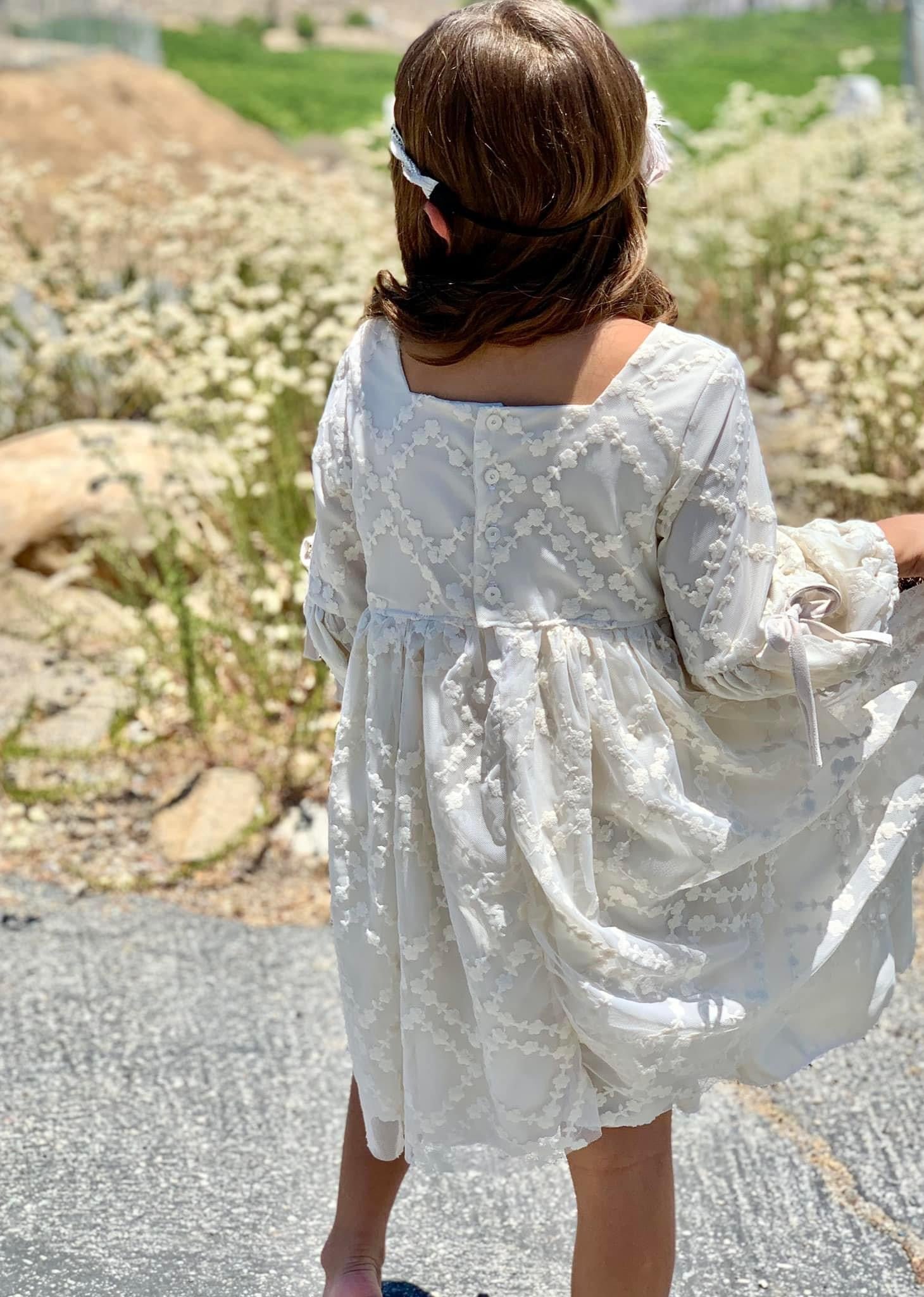 Floral Diamond Embroidery. Special Occasion Fabric. - Boho Fabrics