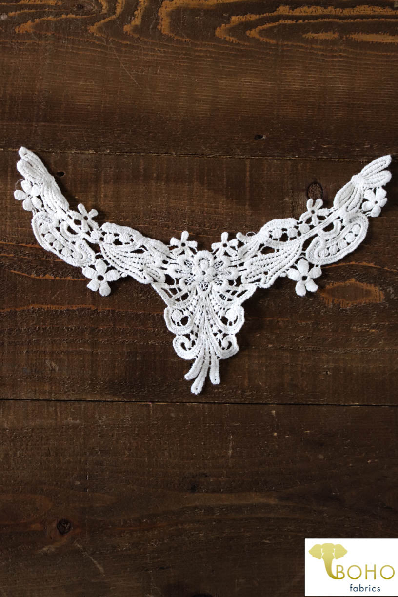 Flower Vine Ivory Applique. Style #FA-16 - Boho Fabrics