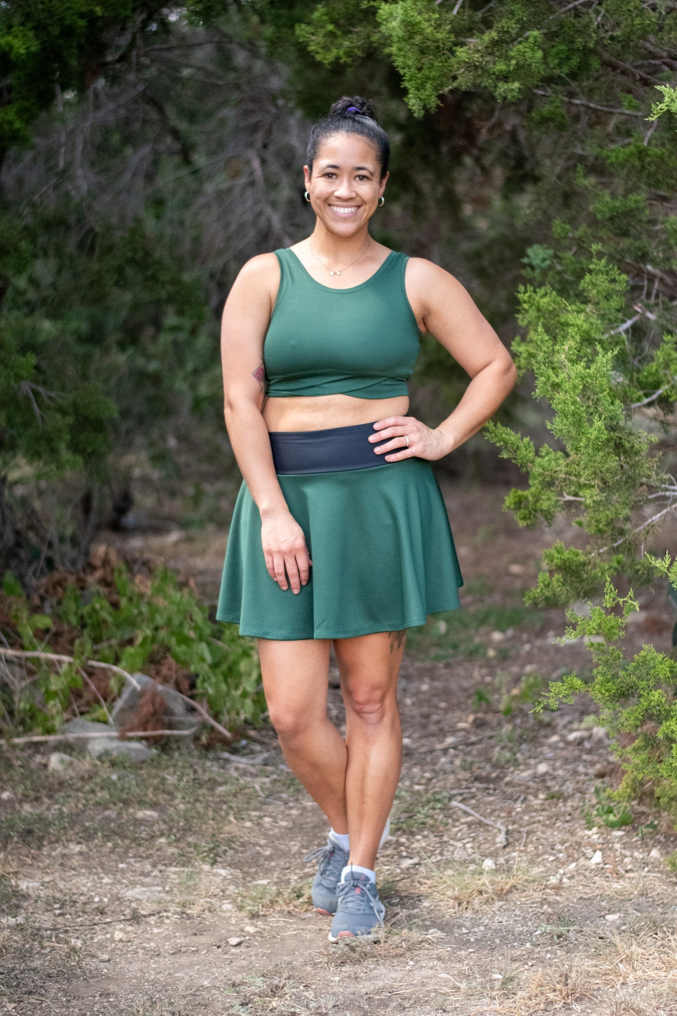 Forest Green, Flat Back Dimple, Athletic Mesh Fabric - Boho Fabrics - Athletic Knit Fabric