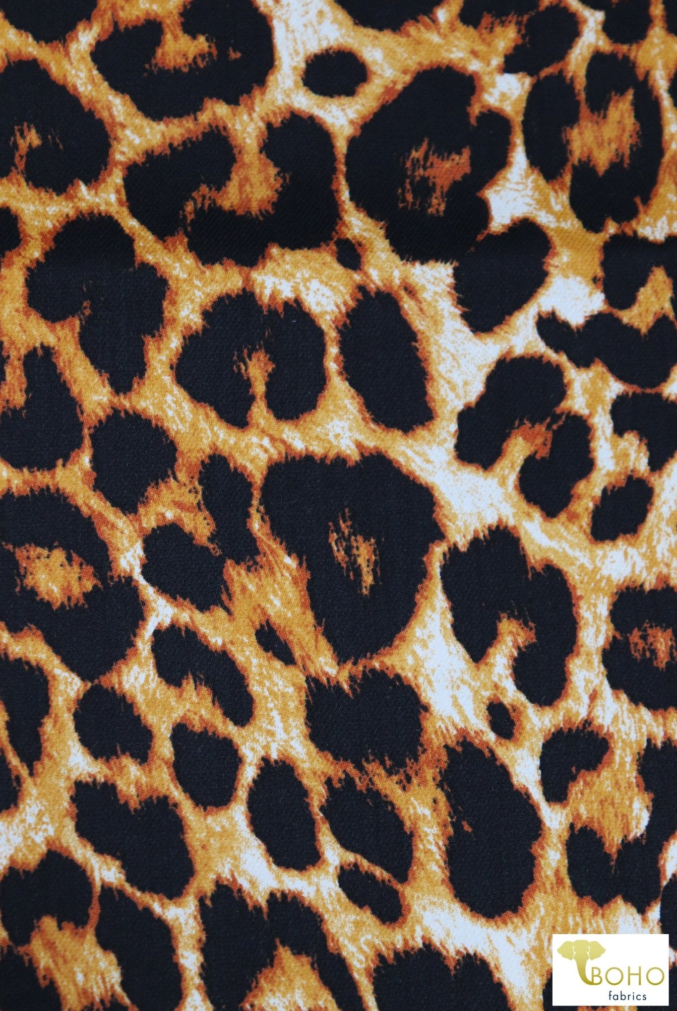 Francine Leopard, Cotton Woven Twill Fabric. WVP-208 - Boho Fabrics