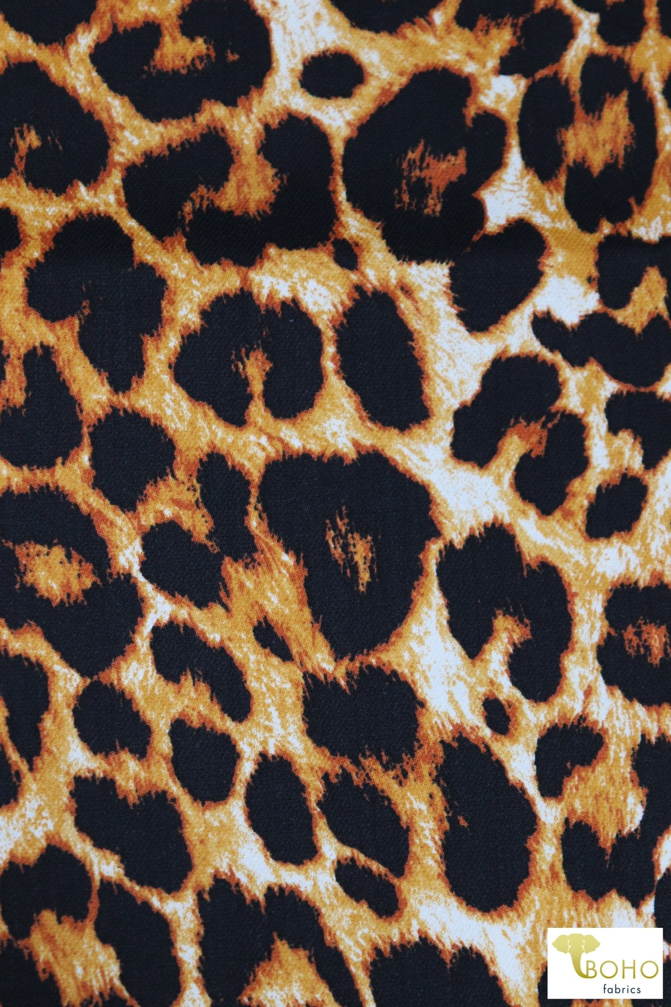 Francine Leopard, Cotton Woven Twill Fabric. WVP-208 - Boho Fabrics