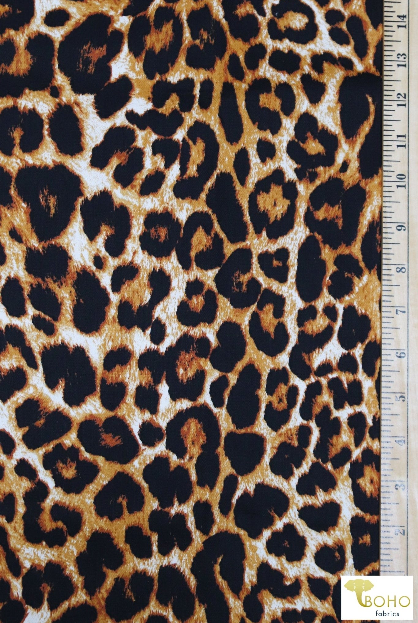 Francine Leopard, Cotton Woven Twill Fabric. WVP-208 - Boho Fabrics