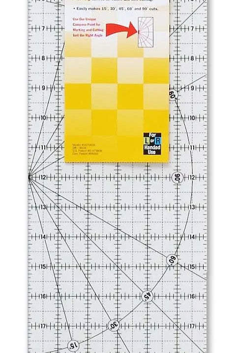 Frosted Acrylic Olfa Ruler 6x24 - Boho Fabrics - Ruler