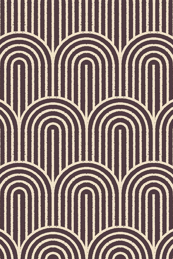 Geometry Canvas Eggplant RS5178 13L Ruby Star1 - Boho Fabrics - Canvas Fabric