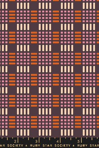 Geometry Eggplant RS5173 15 Ruby Star1 - Boho Fabrics - Quilting Cotton, Woven