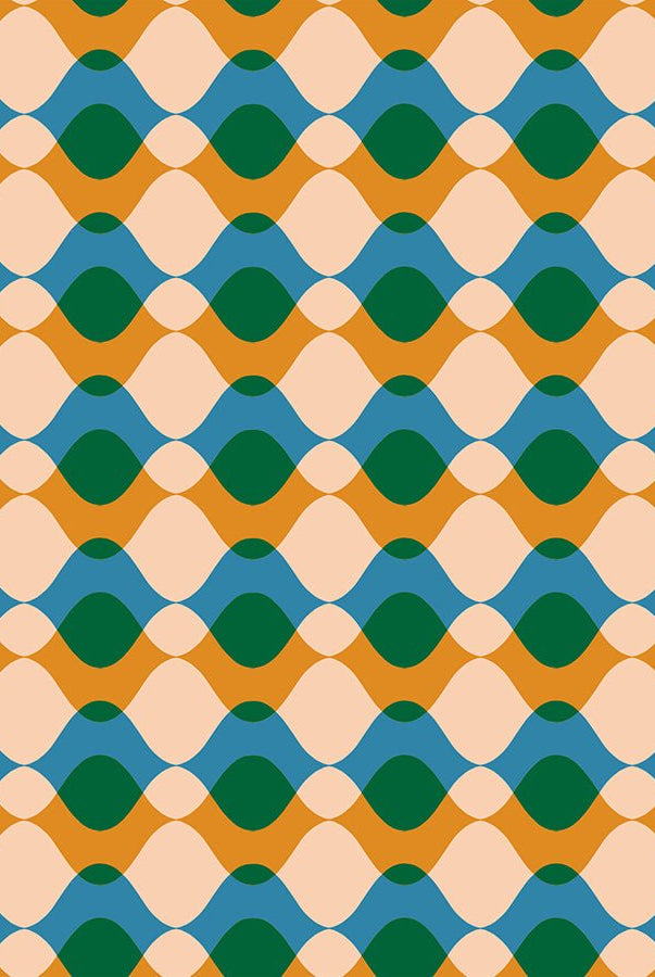 Geometry Turmeric RS5171 12 Ruby Star1 - Boho Fabrics - Quilting Cotton, Woven