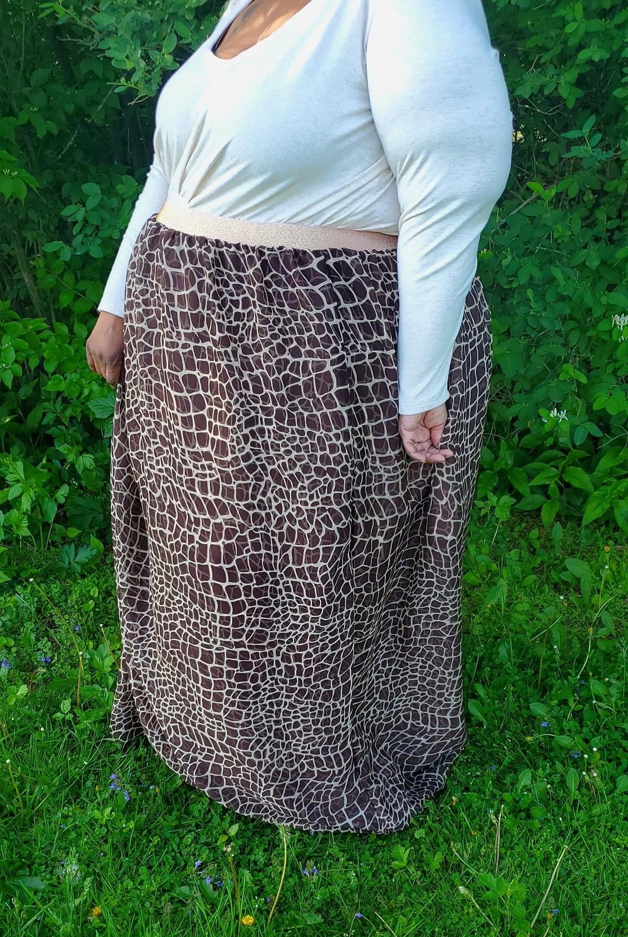 Giraffe Print Silk Chiffon Woven. SILK-129 - Boho Fabrics