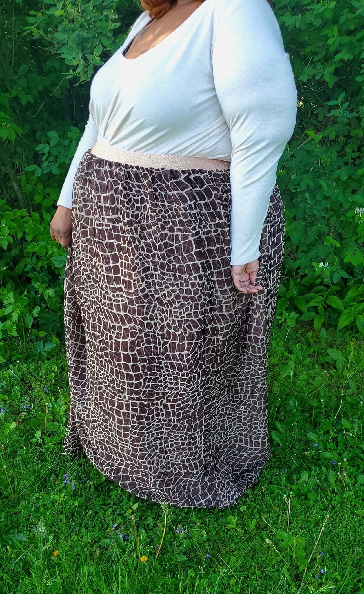 Giraffe Print Silk Chiffon Woven. SILK-129 - Boho Fabrics