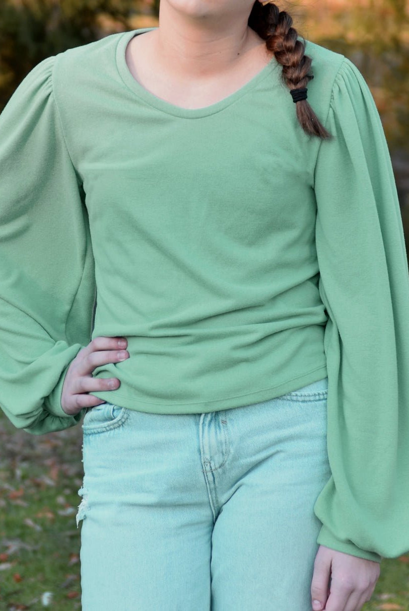 Glacier Mint, Solid Brushed Sweater Knit Fabric - Boho Fabrics - Sweater Solids, Knit Fabric