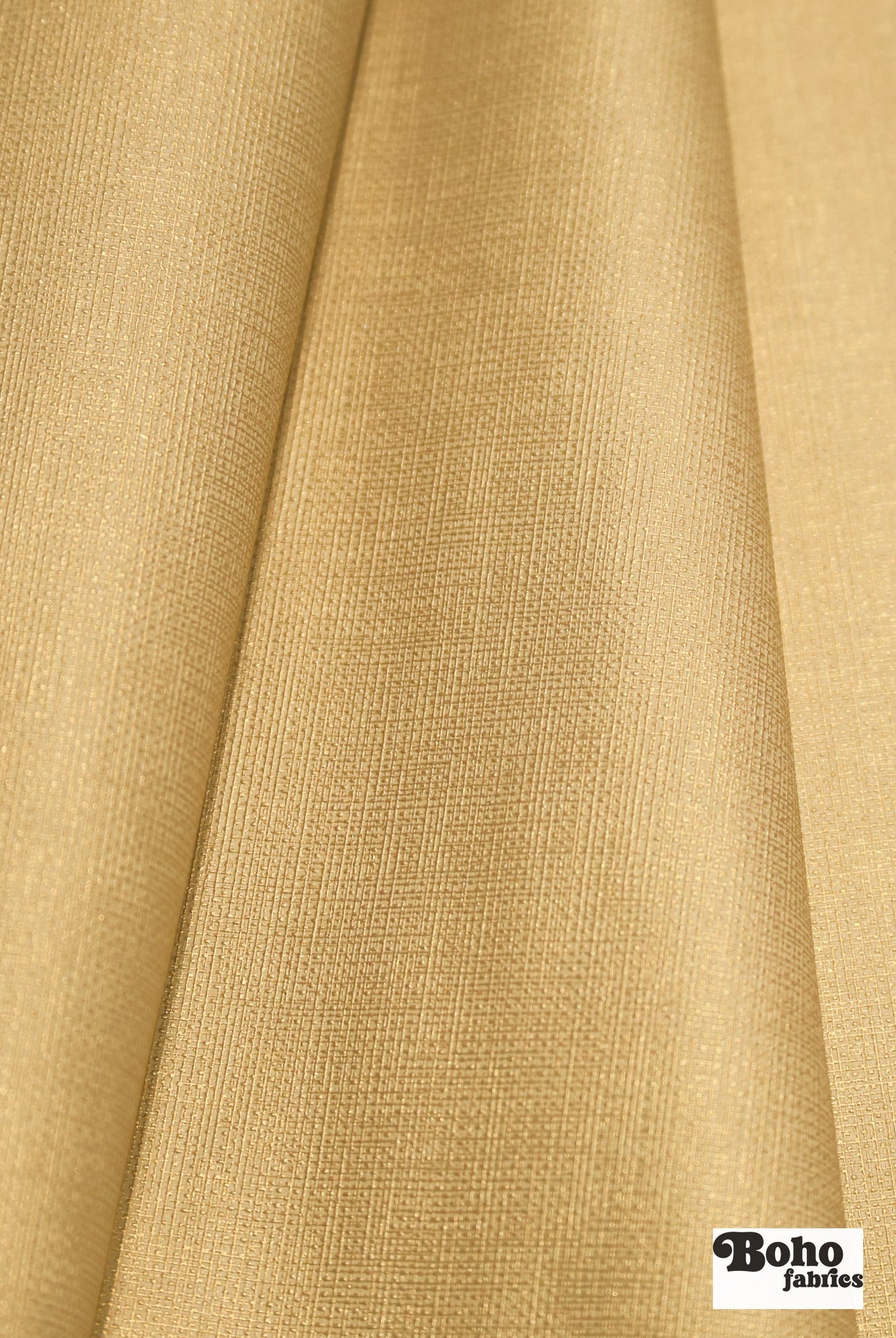 Gold Basketweave Faux Leather Upholstery Fabric - Boho Fabrics - Home Dec. & Upholstery Fabric