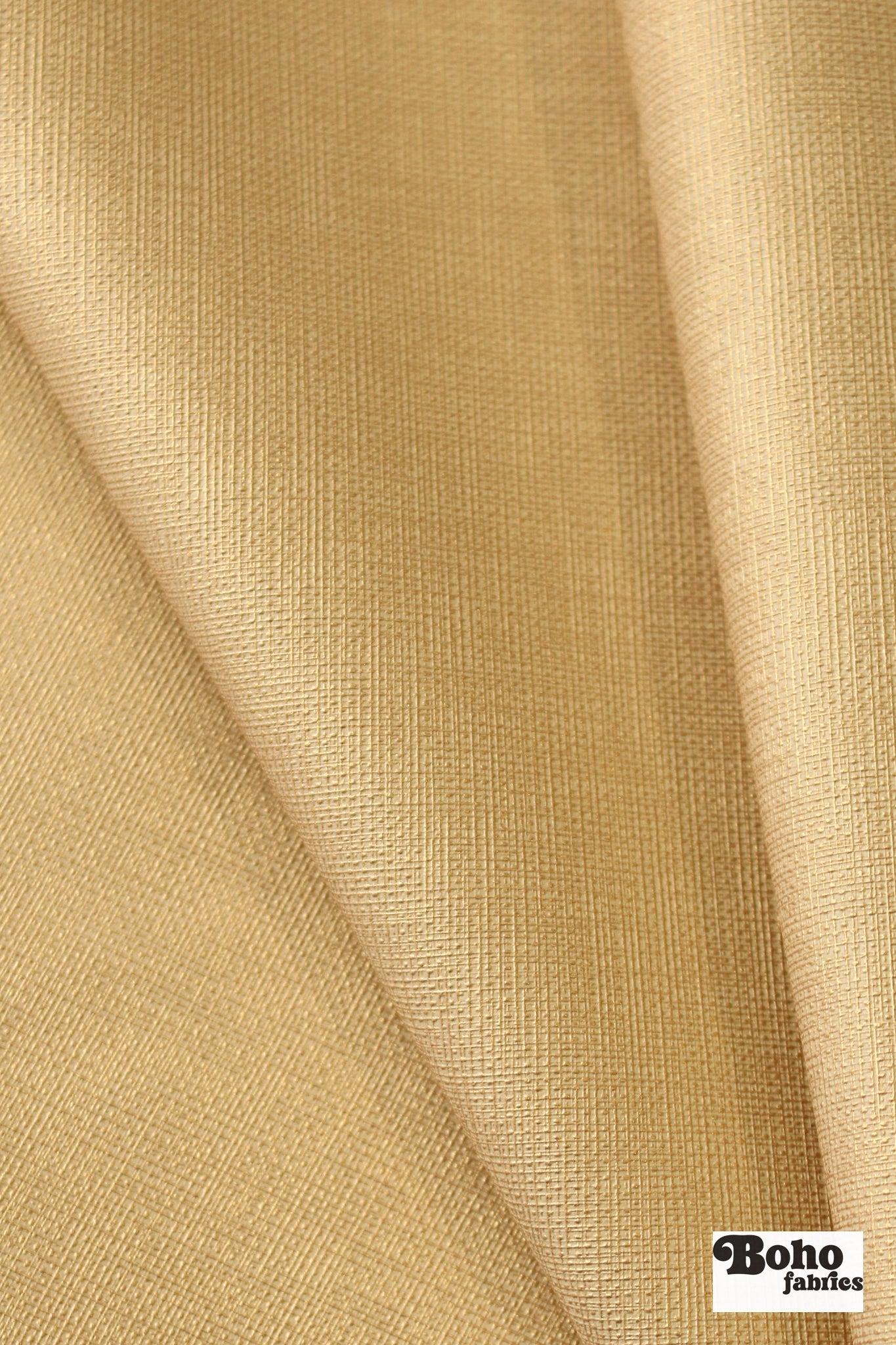 Gold Basketweave Faux Leather Upholstery Fabric - Boho Fabrics - Home Dec. & Upholstery Fabric