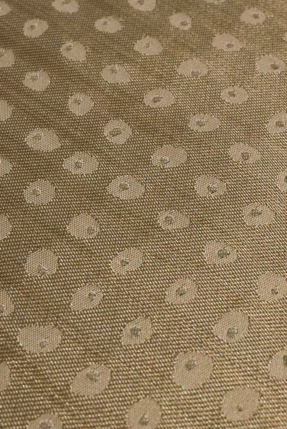 Gold & Silver Organic Dots Jacquard Woven Fabric - Boho Fabrics - Jacquard, Woven