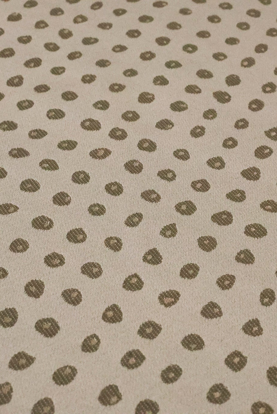 Gold & Silver Organic Dots Jacquard Woven Fabric - Boho Fabrics - Jacquard, Woven