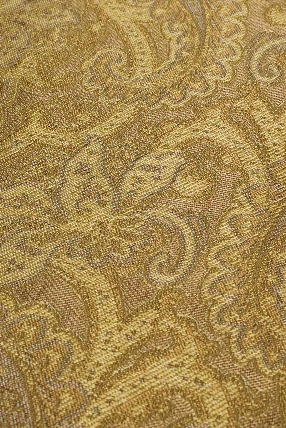 Gold & Silver Paisley Jacquard Woven Fabric - Boho Fabrics - Jacquard, Woven