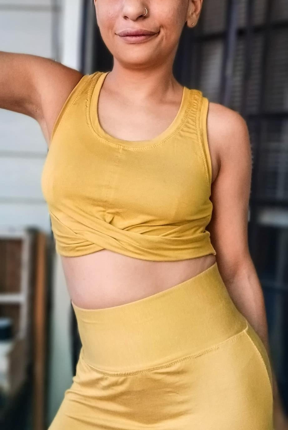 Golden Glow, Yellow. Rayon Spandex Knit - Boho Fabrics