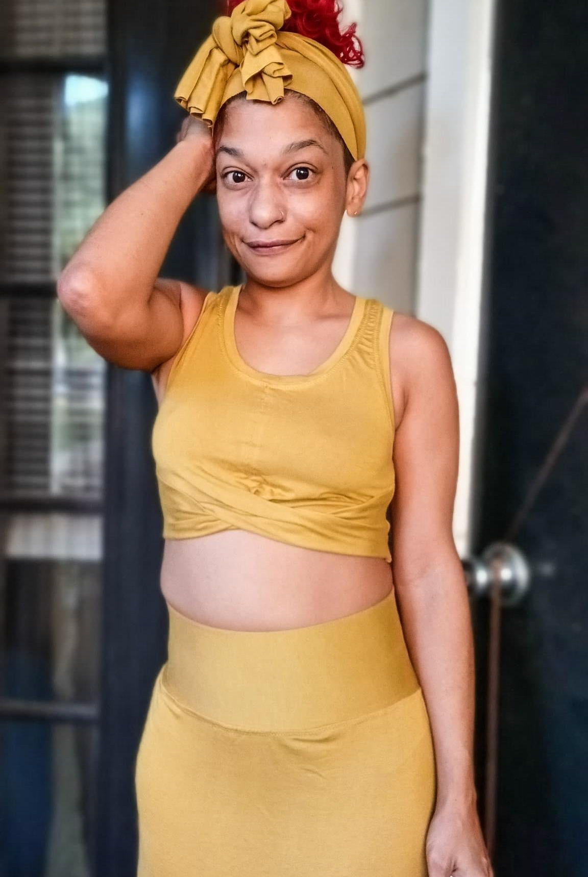 Golden Glow, Yellow. Rayon Spandex Knit - Boho Fabrics