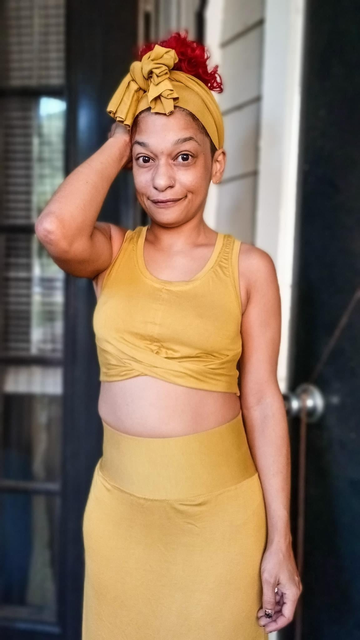 Golden Glow, Yellow. Rayon Spandex Knit - Boho Fabrics