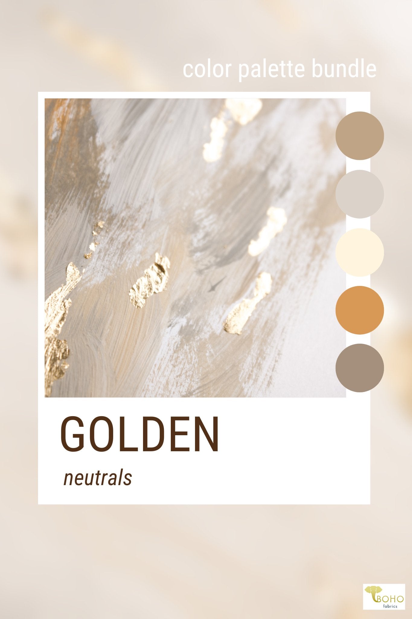Golden Neutrals, Mystery Color Palette Box. - Boho Fabrics - Fabric Bundles