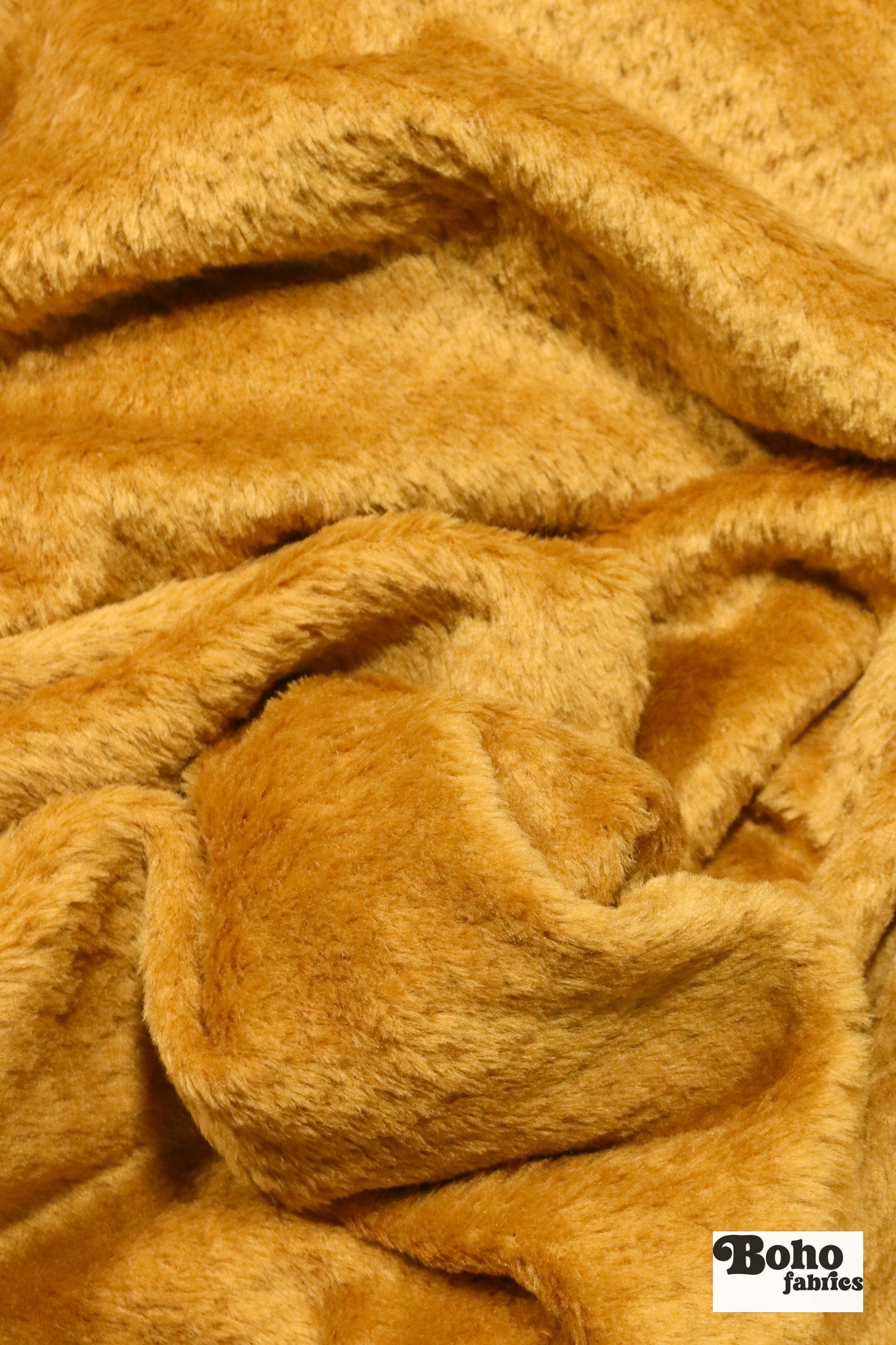 Golden Yellow, Classic Double - Velour High Loft Fleece Fabric by Polartec - Boho Fabrics - Performance Fabrics
