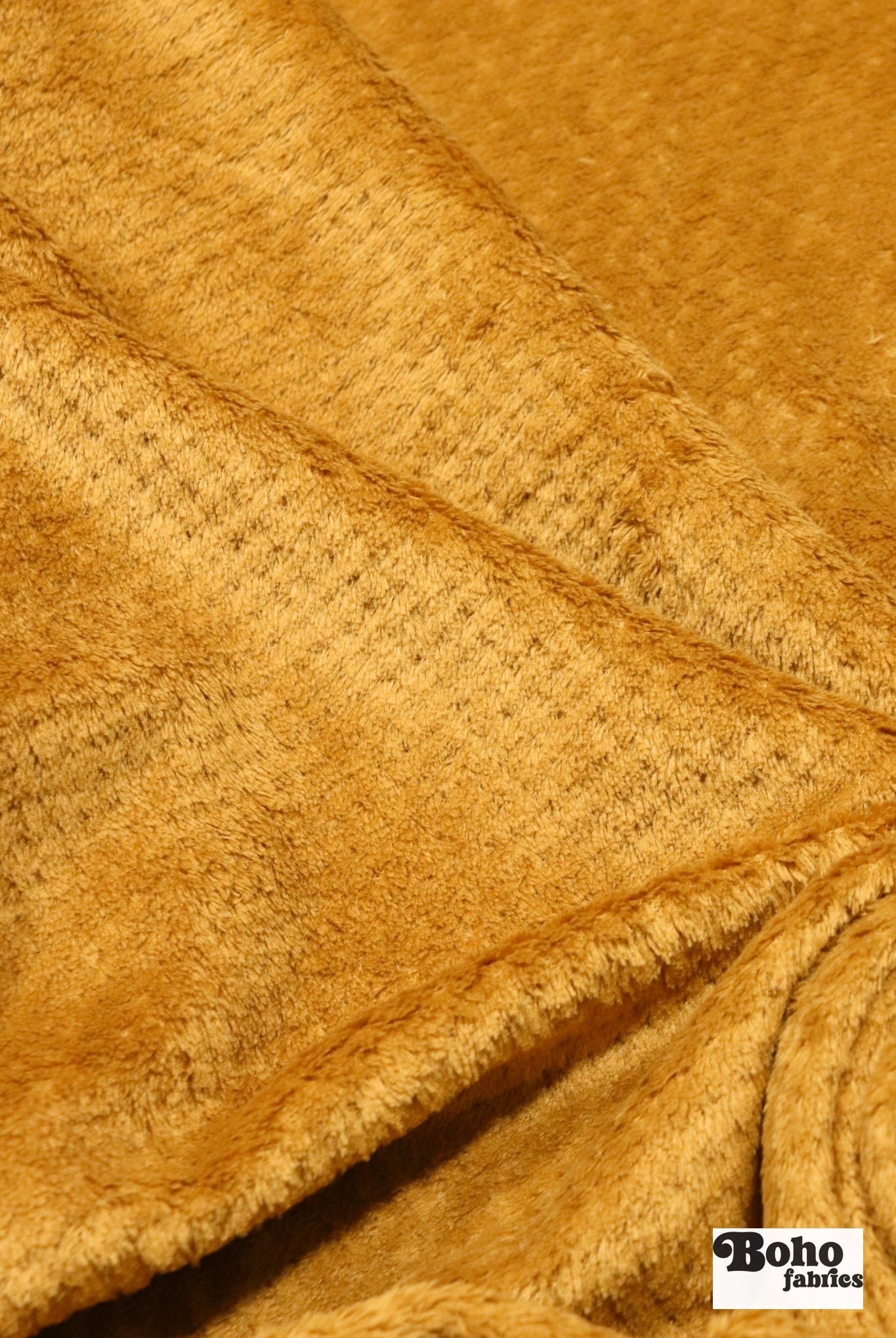 Golden Yellow, Classic Double - Velour High Loft Fleece Fabric by Polartec - Boho Fabrics - Performance Fabrics