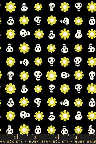 Good Spirits in Black by Ruby Star Society - 100% Cotton Quilting Fabric - RS5141 14G - Boho Fabrics - Quilting Cotton, Woven