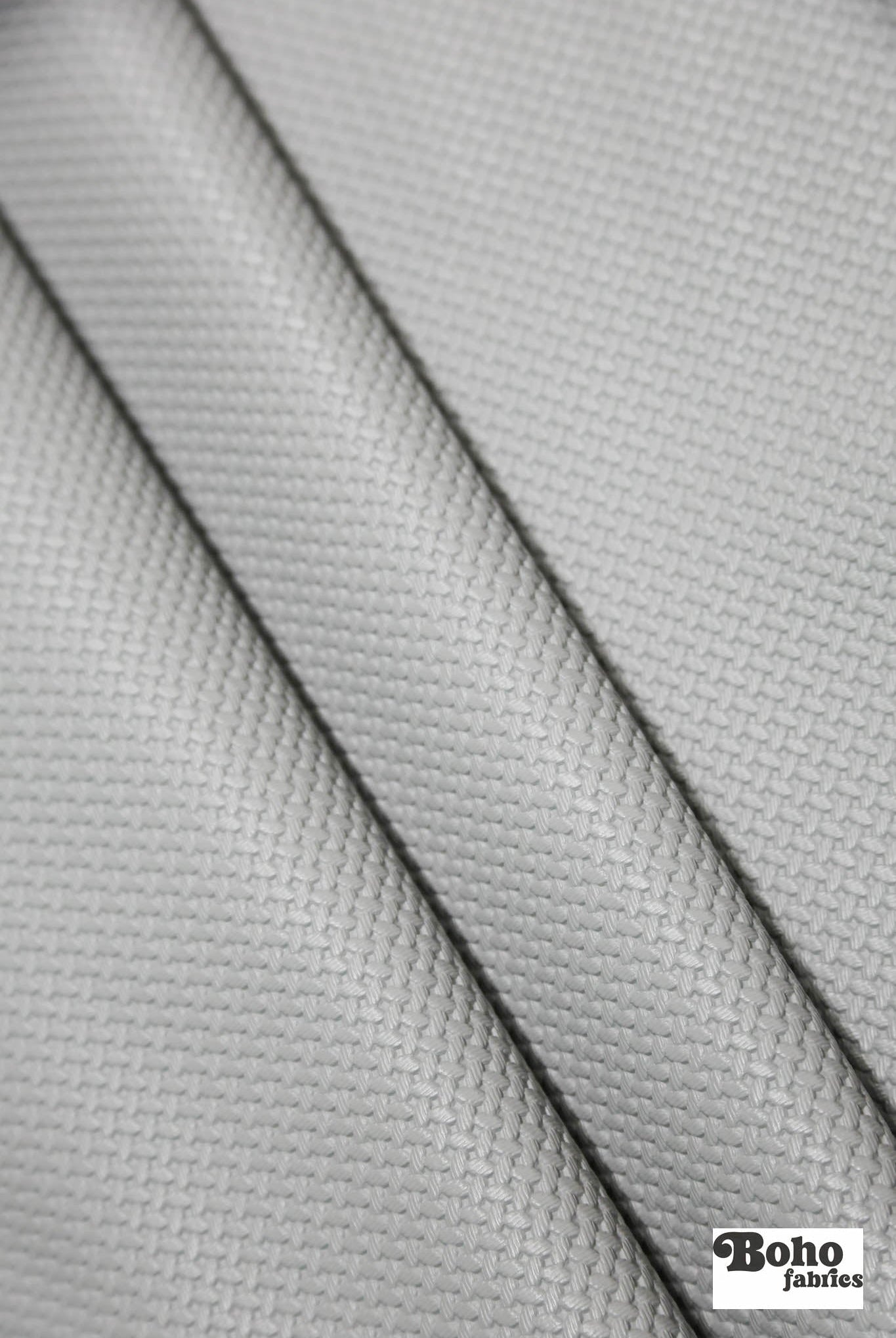Gray Basketweave Perf Marble Faux Leather Upholstery Fabric - Boho Fabrics - Home Dec. & Upholstery Fabric