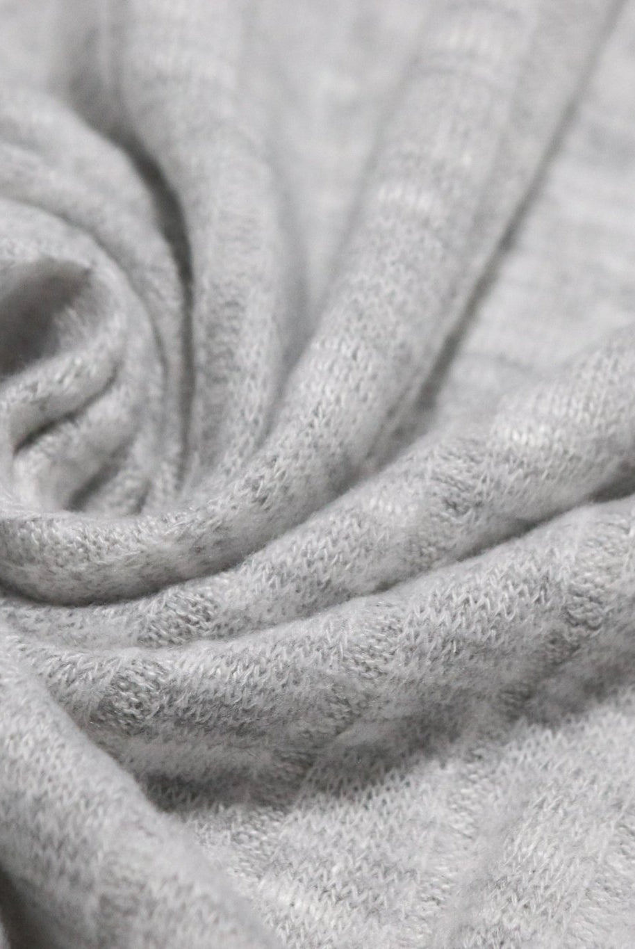 Gray Fog 9x4 Brushed Rib Knit Fabric. BRIB-201-GRY - Boho Fabrics