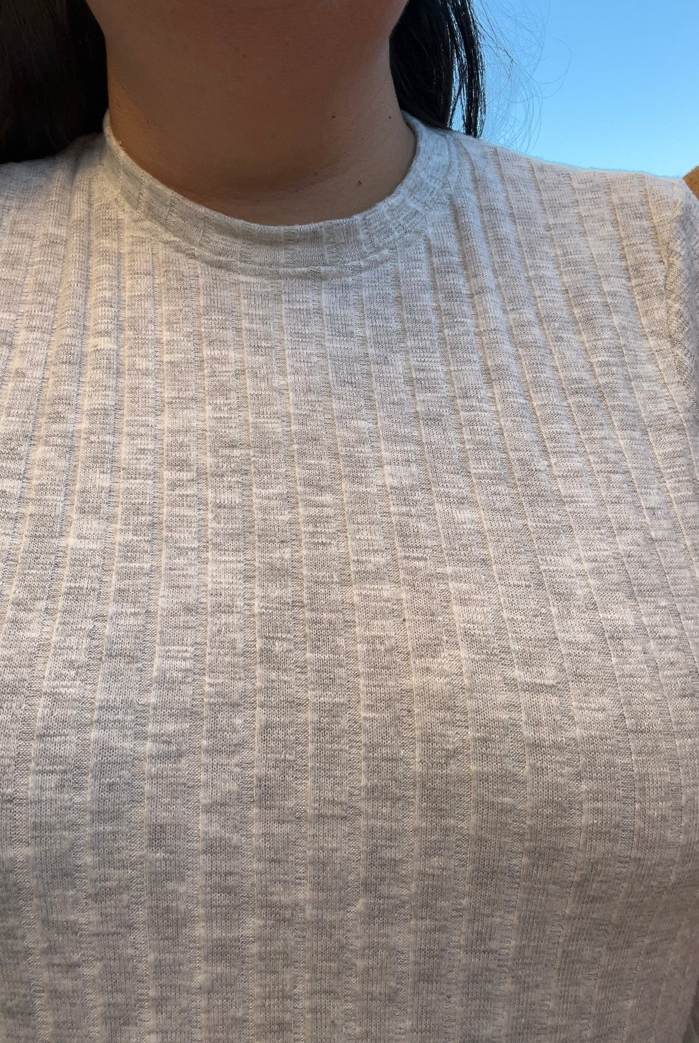 Gray Fog 9x4 Brushed Rib Knit Fabric. BRIB-201-GRY - Boho Fabrics - Rib Solid, Knit Fabric