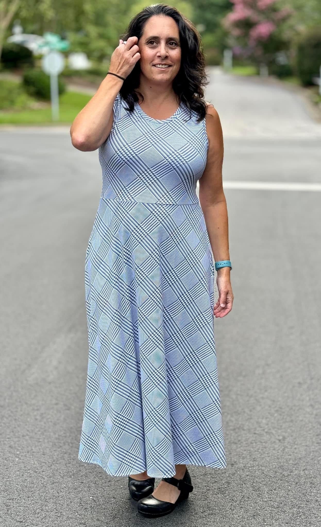 Gray Houndstooth, Athletic Knit Fabric - Boho Fabrics - Athletic Knit Fabric