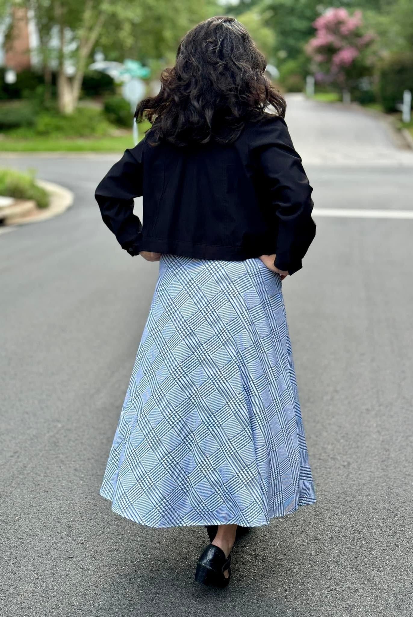 Gray Houndstooth, Athletic Knit Fabric - Boho Fabrics - Athletic Knit Fabric