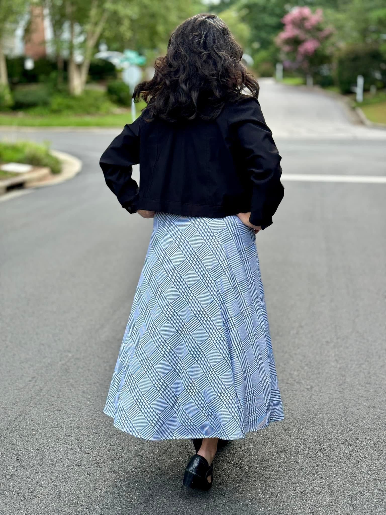 Gray Houndstooth, Athletic Knit Fabric - Boho Fabrics - Athletic Knit Fabric