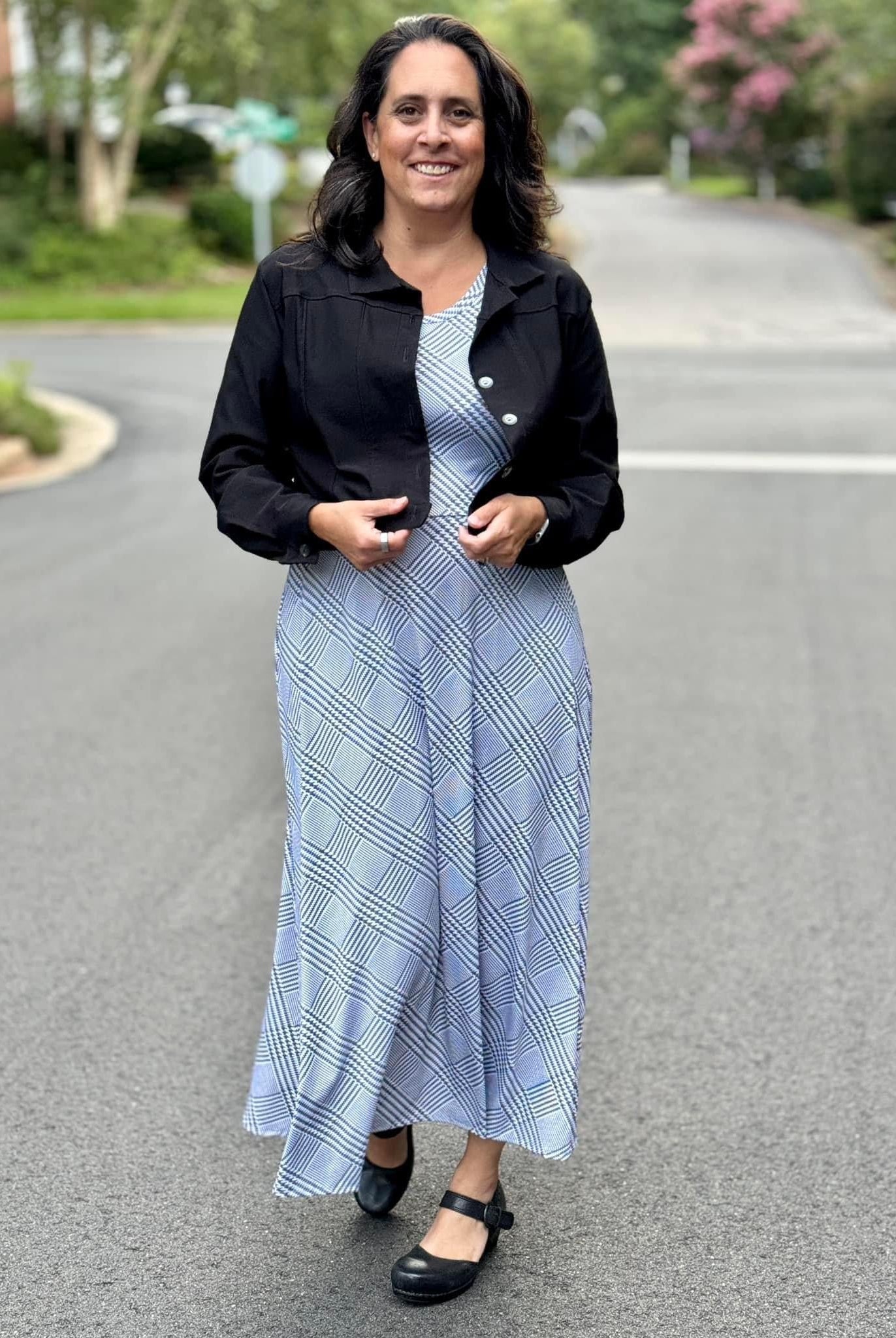 Gray Houndstooth, Athletic Knit Fabric - Boho Fabrics - Athletic Knit Fabric