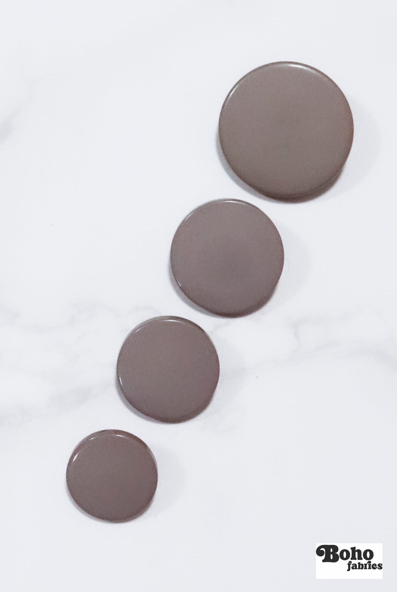 Gray, Mod Gambit, Shank Button. Available in 15mm, 18mm, 20mm, 25mm - Boho Fabrics - Buttons & Snaps