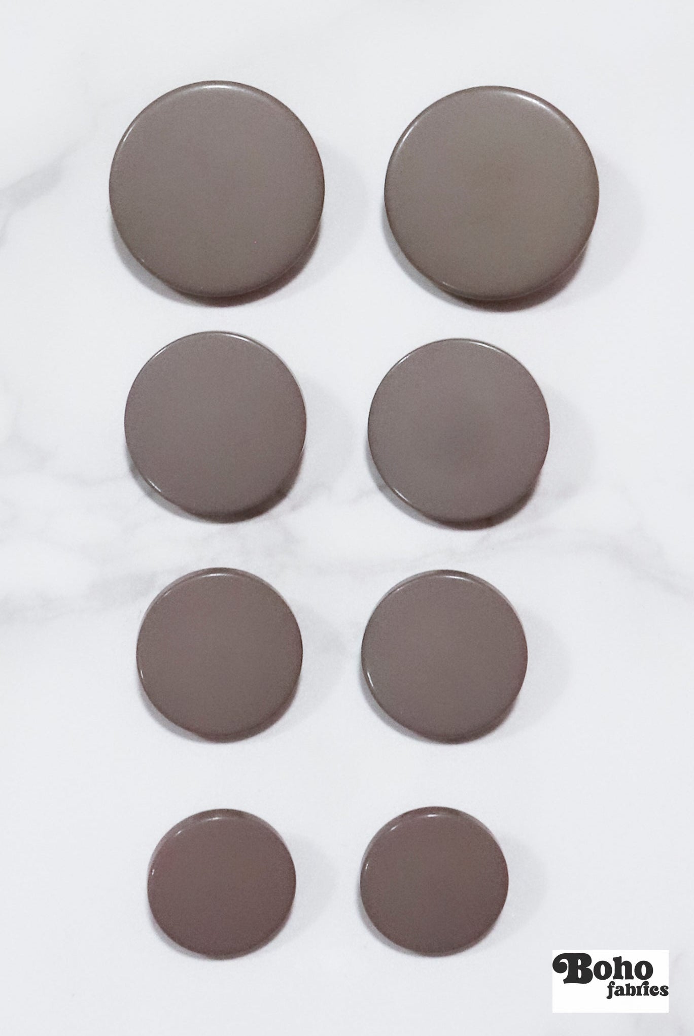 Gray, Mod Gambit, Shank Button. Available in 15mm, 18mm, 20mm, 25mm - Boho Fabrics - Buttons & Snaps