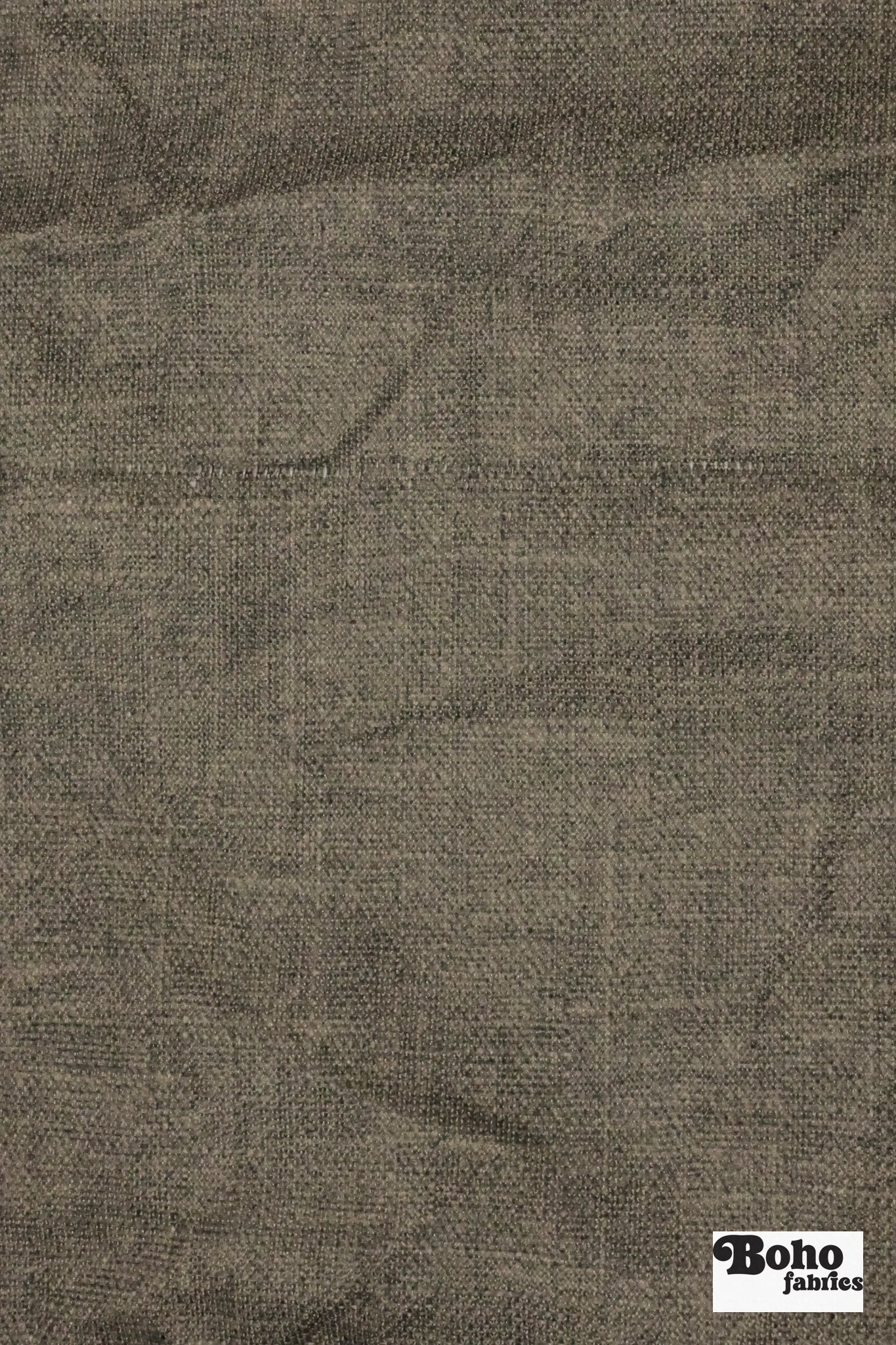Gray, Textured Upholstery Vinyl Backed Woven Fabric *DEADSTOCK CLOSEOUT* - Boho Fabrics - Woven Fabric