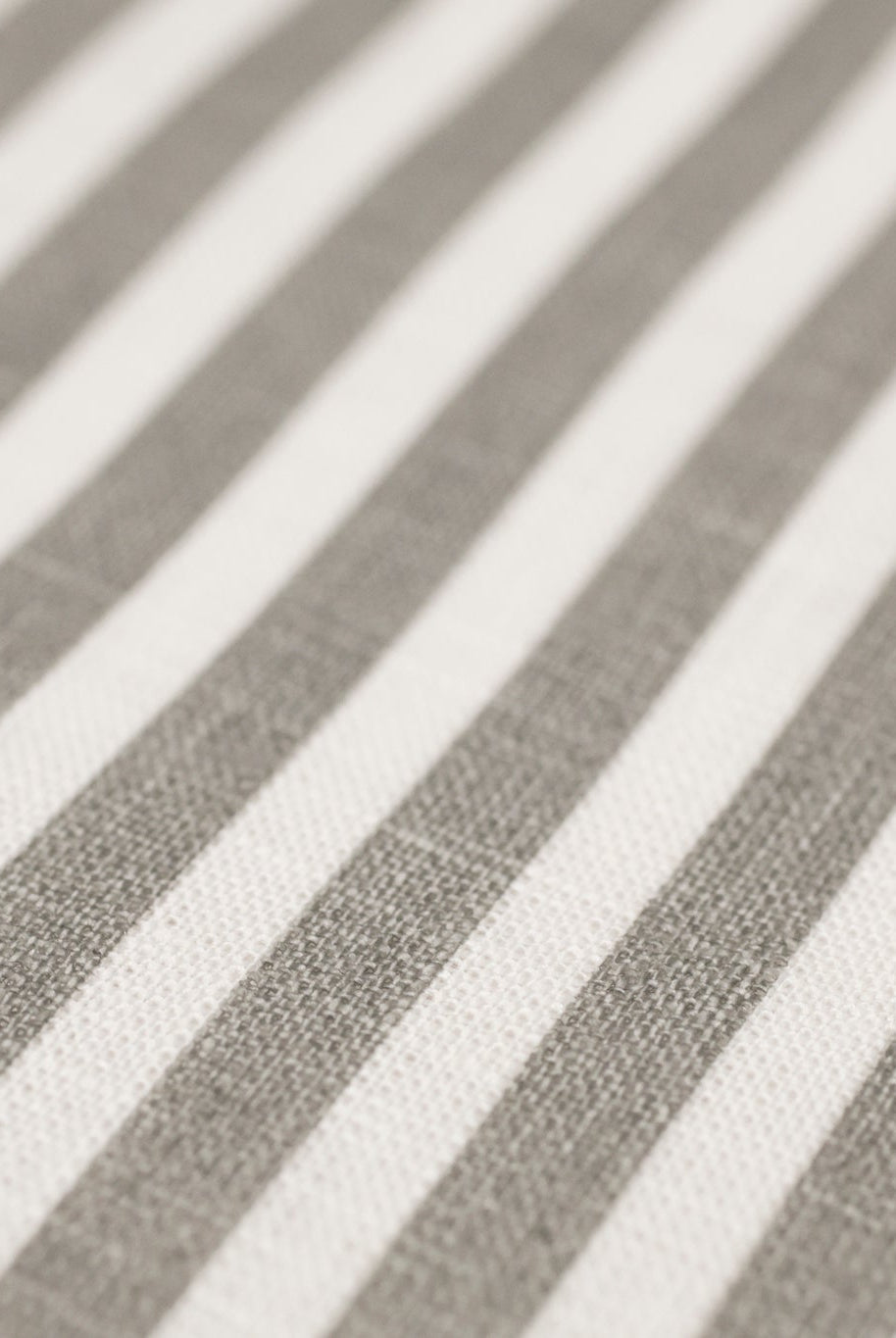 Gray & White, Striped Canvas Woven Fabric - Boho Fabrics - Woven Fabric