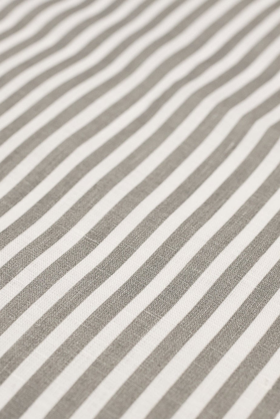Gray & White, Striped Canvas Woven Fabric - Boho Fabrics - Woven Fabric