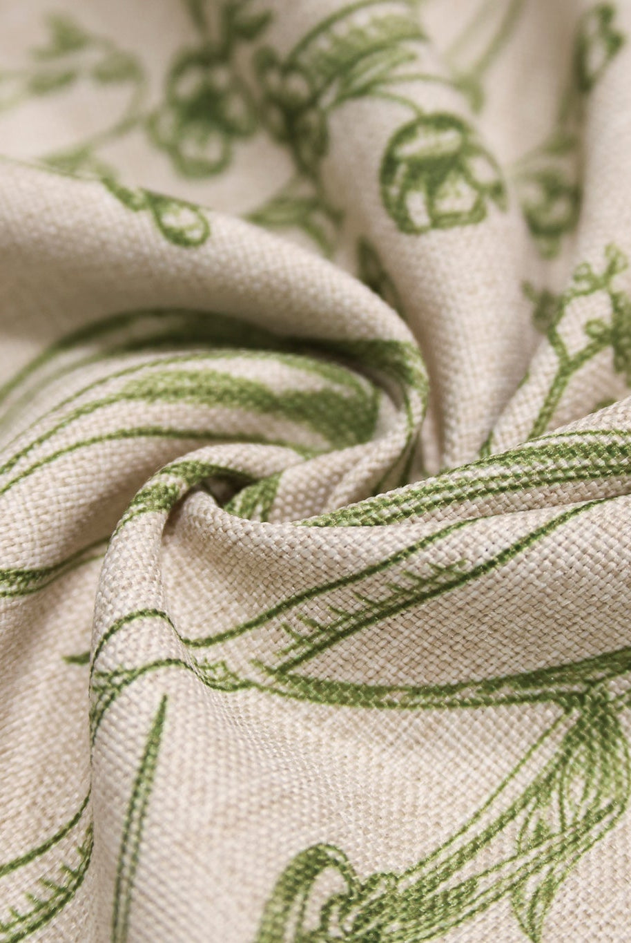 Green Garden Medley Linen-Look Woven Fabric - Boho Fabrics - Home Dec. & Upholstery Fabric